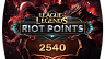 League of Legends (LoL) – 2540 RP(Riot Points)
