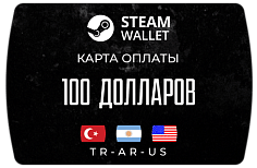 Пополнение Стим кошелька на 100 $ - Steam Wallet Card