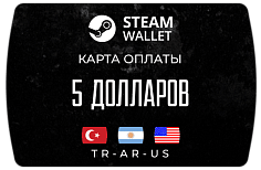 Пополнение Стим кошелька на 5 $ - Steam Wallet Card